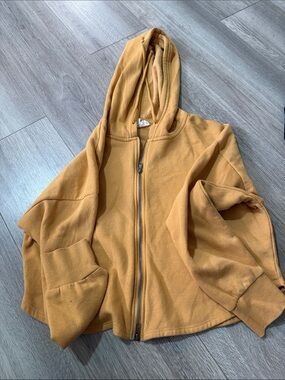 Hippie Rose Mustard Hooded Zip-Up Jacket